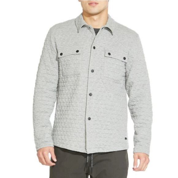 NWT Civil Society Bennett Quilted Shirt Heather Gray XL - Picture 1 of 10